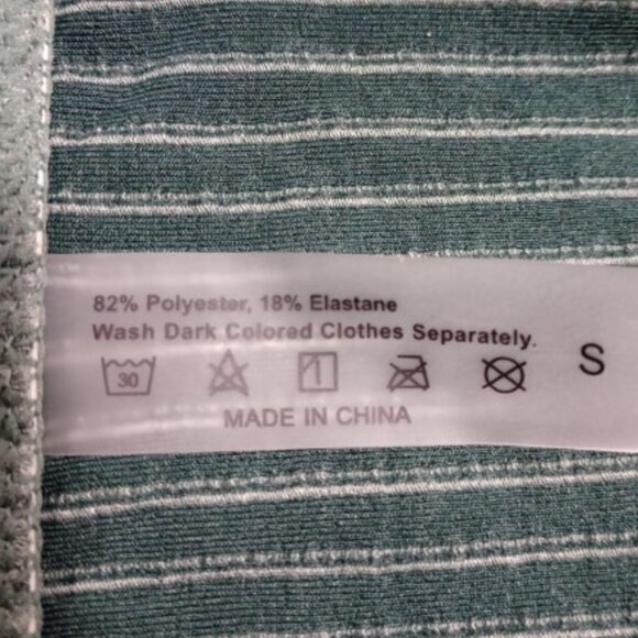 Green Ribbed High Waisted Women's Bikini Bottom Size S Unbranded NWOT - Picture 4 of 4